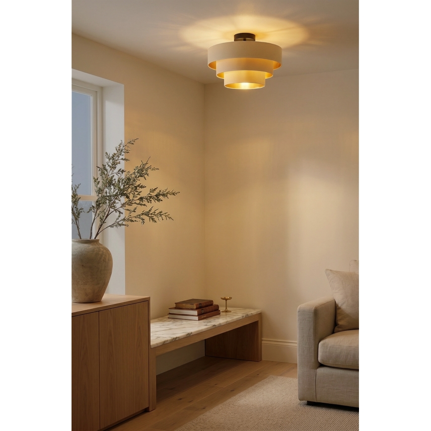 Brilagi - Plafoniera LUNETA 1xE27/60W/230V Ø 40 cm crema/oro