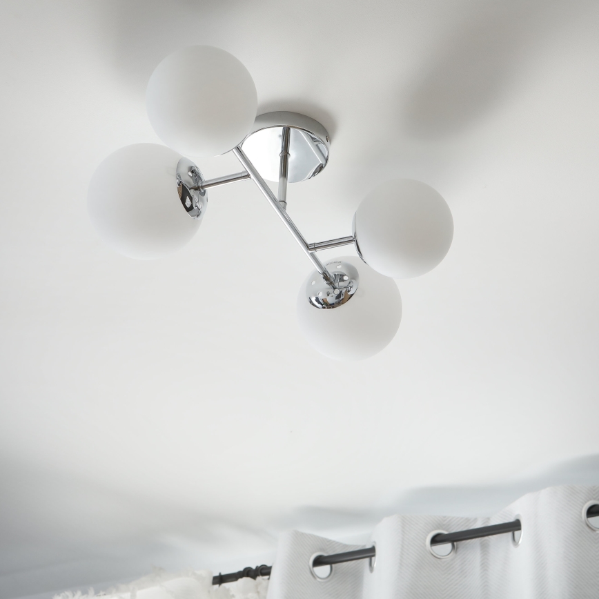 Brilagi - Plafoniera MALONY 4xE14/20W/230V cromo lucido