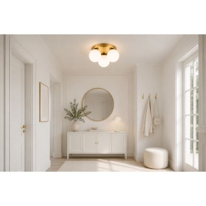 BRILAGI - Plafoniera MILO 3xE27/60W/230V Ø 35 cm dorata