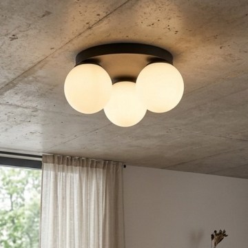Brilagi - Plafoniera MILO 3xE27/60W/230V Ø 35 cm nero