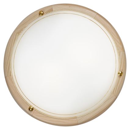 Brilagi - Plafoniera ORBIS 2xE27/60W/230V Ø 38 cm in pino