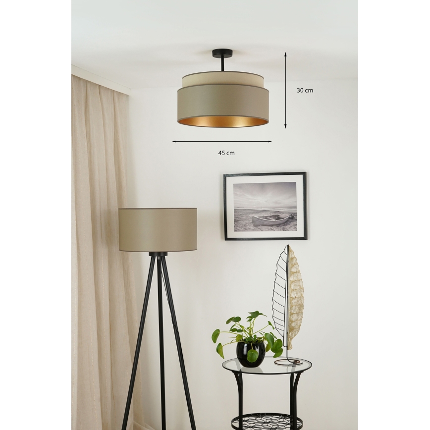 Brilagi - Plafoniera OREGON VEGE 1xE27/15W/230V diam. 45 cm grigio