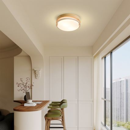 Brilagi - Plafoniera ORINO 2xE27/40W/230V Ø 27 cm effetto legno/rovere