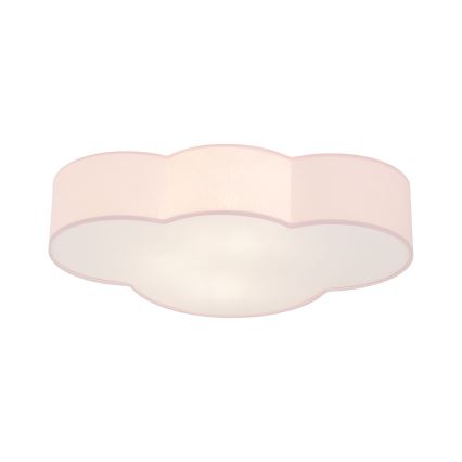 Brilagi - Plafoniera per bambini NIMBUS 4xE27/15W/230V 46x63 cm rosa
