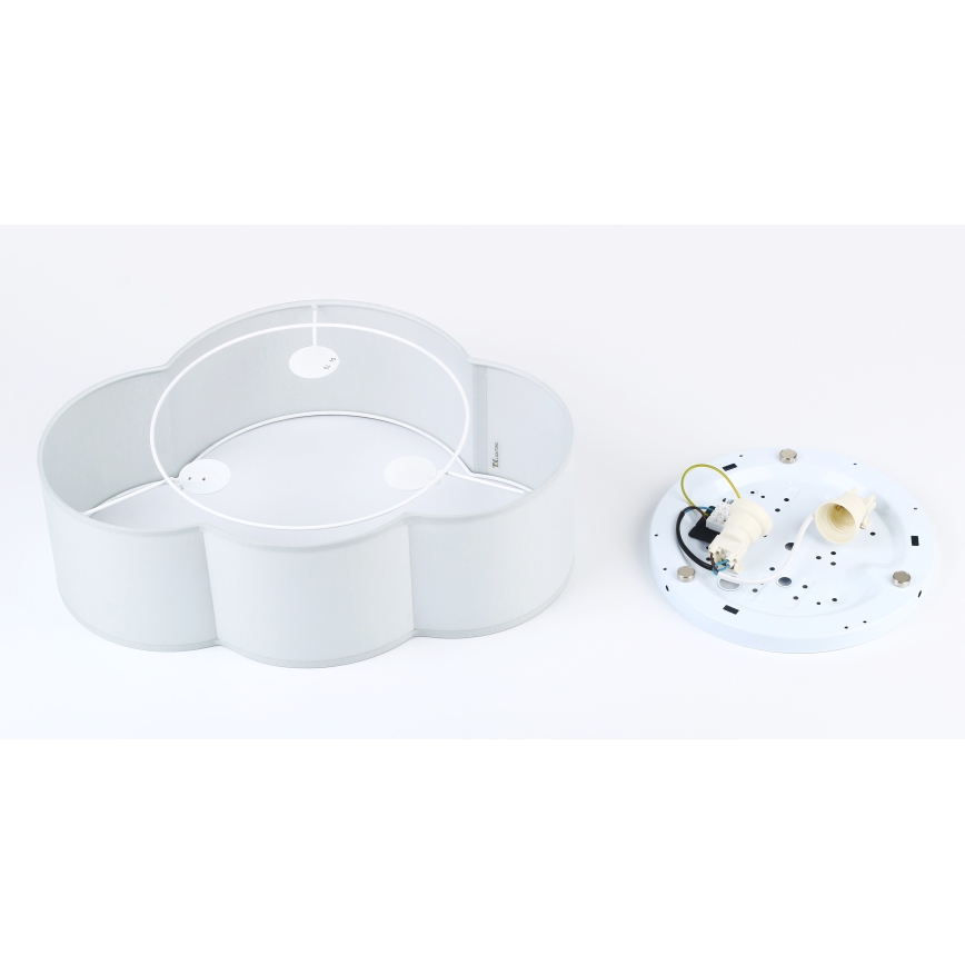 Brilagi - Plafoniera per bambini NIMBUS MINI 2xE27/15W/230V 31x43 cm grigio