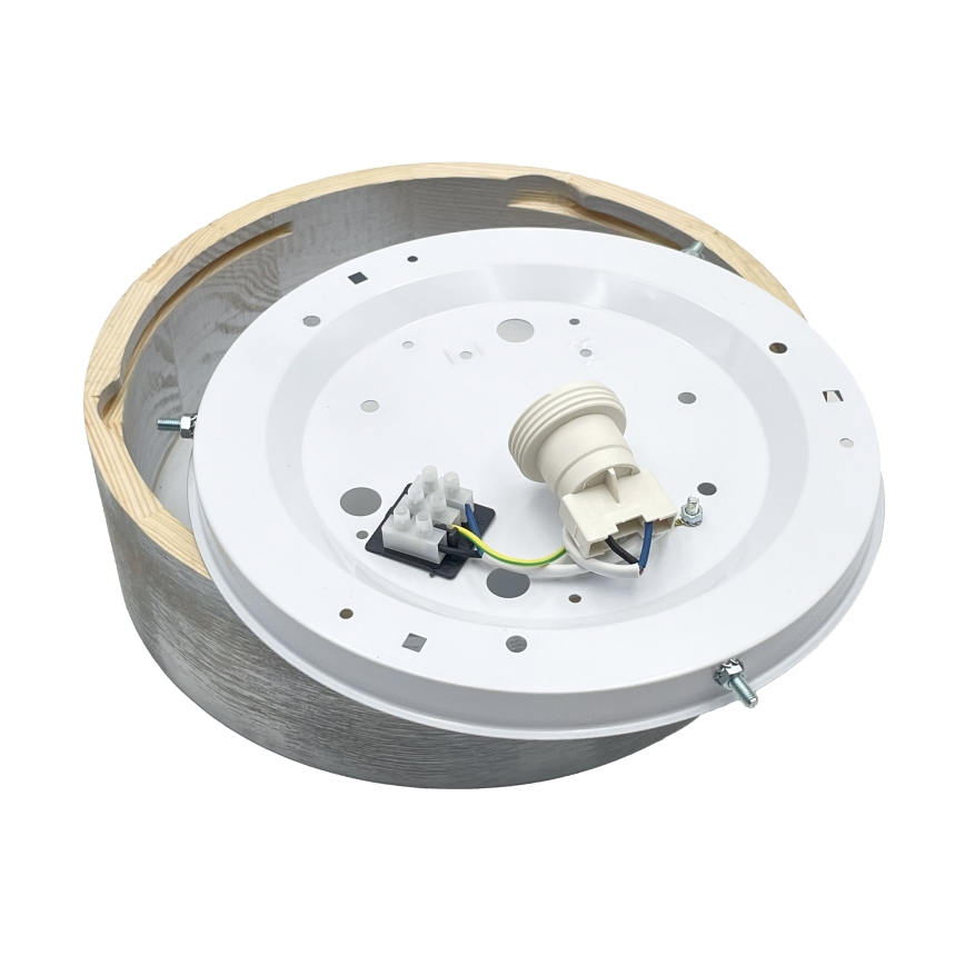 Brilagi - Plafoniera PINO 1xE27/15W/230V pino/argento diam. 27,5 cm