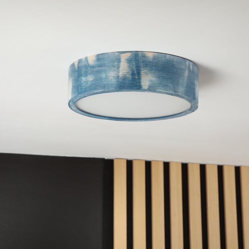Brilagi - Plafoniera PINO 1xE27/15W/230V pino/blu Ø 27,5 cm