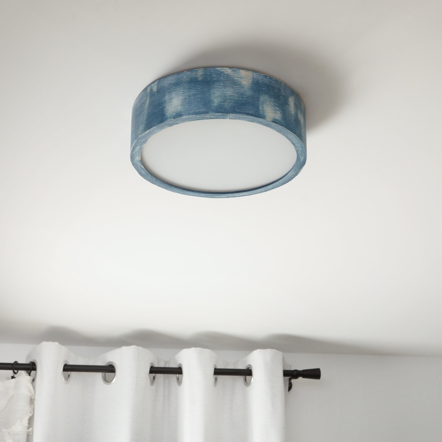 Brilagi - Plafoniera PINO 1xE27/15W/230V pino/blu Ø 27,5 cm
