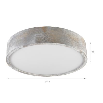 Brilagi - Plafoniera PINO 2xE27/15W/230V pino/argento Ø 37,5 cm