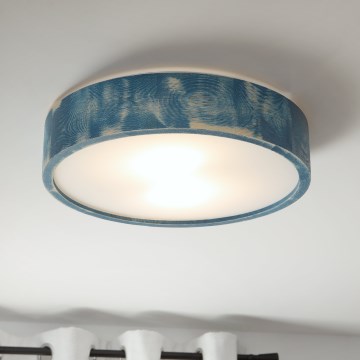Brilagi - Plafoniera PINO 2xE27/15W/230V pino/blu Ø 37,5 cm