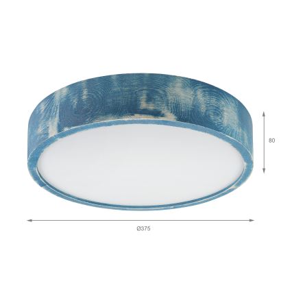 Brilagi - Plafoniera PINO 2xE27/15W/230V pino/blu Ø 37,5 cm