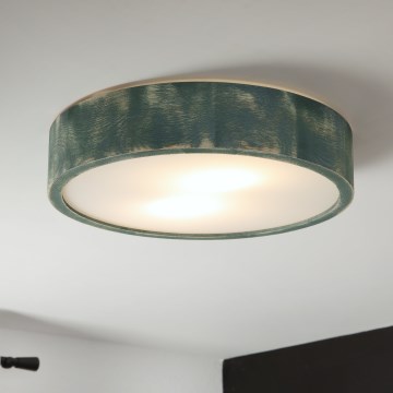 Brilagi - Plafoniera PINO 2xE27/15W/230V pino/verde Ø 37,5 cm