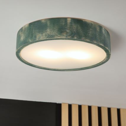 Brilagi - Plafoniera PINO 2xE27/15W/230V pino/verde Ø 37,5 cm