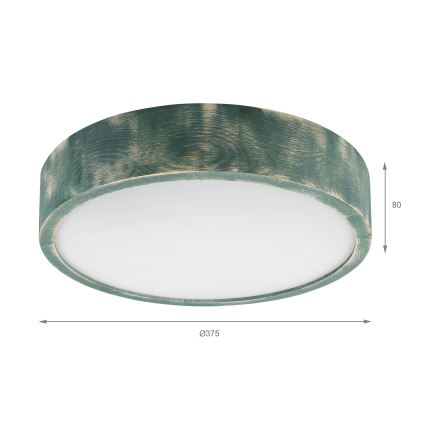 Brilagi - Plafoniera PINO 2xE27/15W/230V pino/verde Ø 37,5 cm