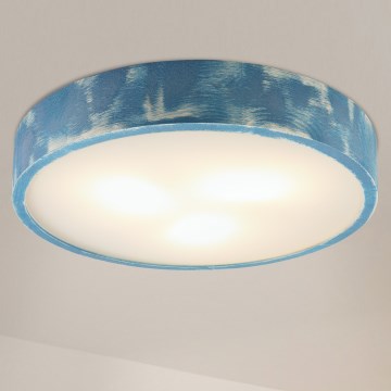 Brilagi - Plafoniera PINO 3xE27/15W/230V in pino/blu Ø 47,5 cm