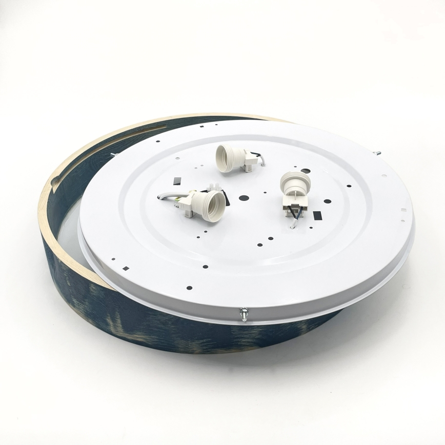 Brilagi - Plafoniera PINO 3xE27/15W/230V in pino/blu Ø 47,5 cm