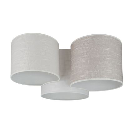 Brilagi - Plafoniera SNAKE 3xE27/15W/230V grigio/color crema