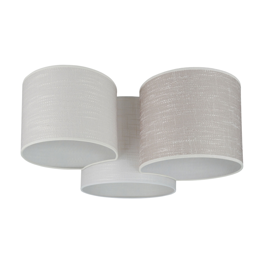 Brilagi - Plafoniera SNAKE 3xE27/15W/230V grigio/color crema