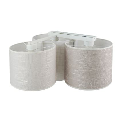 Brilagi - Plafoniera SNAKE 3xE27/15W/230V grigio/color crema