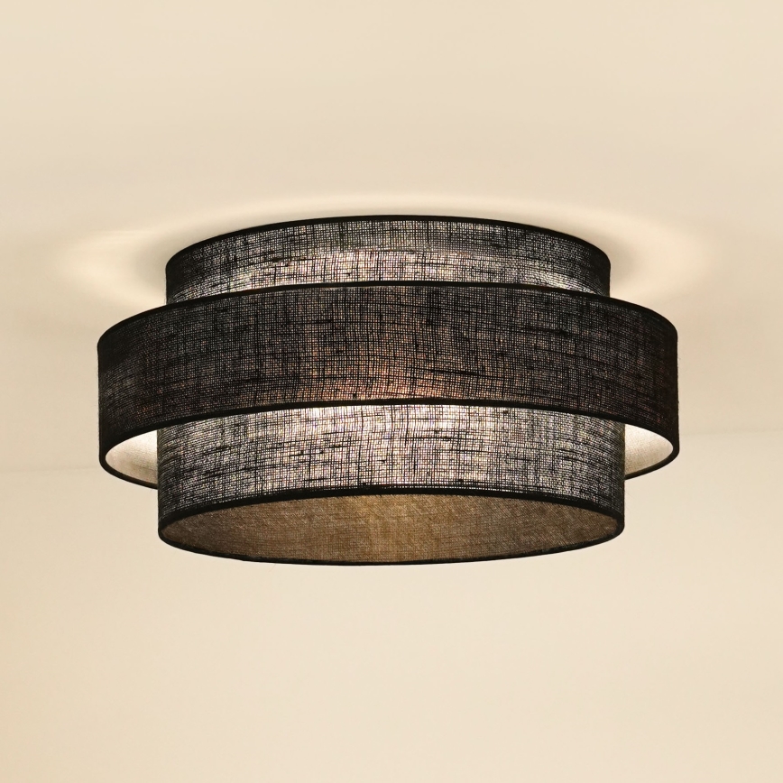Brilagi - Plafoniera SPACE YUTE LED/12W/230V diametro 50 cm 3000K/4000K/6400K nero