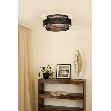 Brilagi - Plafoniera SPACE YUTE LED/12W/230V diametro 50 cm 3000K/4000K/6400K nero