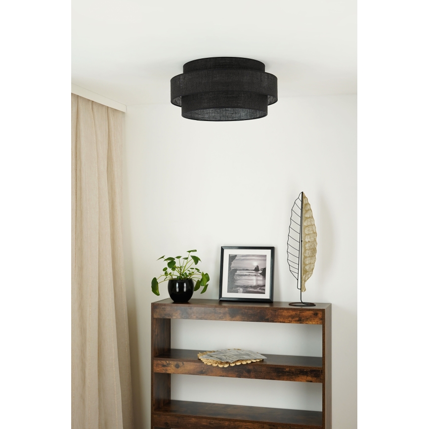 Brilagi - Plafoniera SPACE YUTE LED/12W/230V diametro 50 cm 3000K/4000K/6400K nero