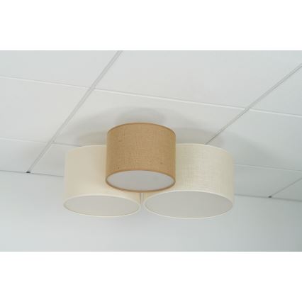 Brilagi - Plafoniera SPIDER 3xE27/15W/230V 60x70 cm beige/crema