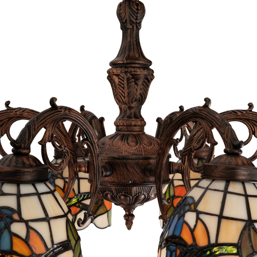 Brilagi - plafoniera Tiffany a vetri colorati JUNGLE 6xE27/60W/230V Ø 60 cm