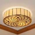 Brilagi - plafoniera Tiffany in vetro colorato AVORIO 3xE27/60W/230V Ø 40 cm