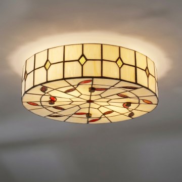 Brilagi - Plafoniera Tiffany in vetro colorato FOLIA 3xE27/60W/230V Ø 40 cm