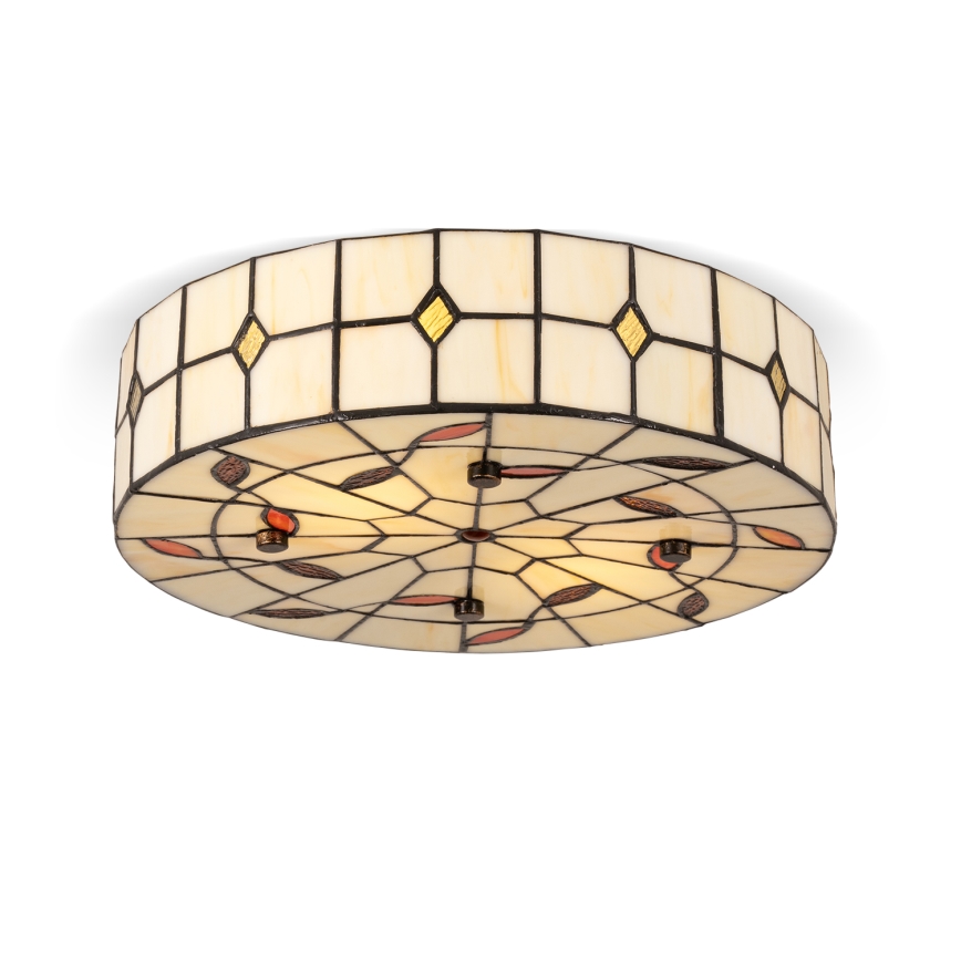 Brilagi - Plafoniera Tiffany in vetro colorato FOLIA 3xE27/60W/230V Ø 40 cm
