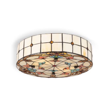 Brilagi - Plafoniera Tiffany in vetro colorato MIRABELLA 3xE27/60W/230V diam. 40 cm