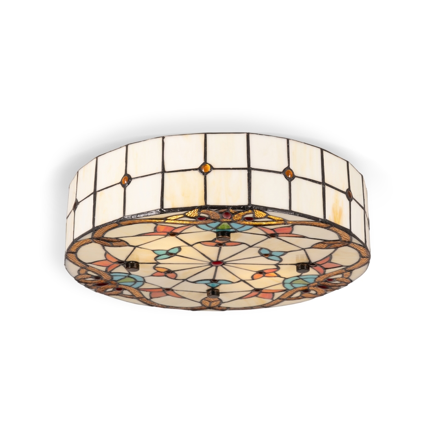 Brilagi - Plafoniera Tiffany in vetro colorato MIRABELLA 3xE27/60W/230V diam. 40 cm