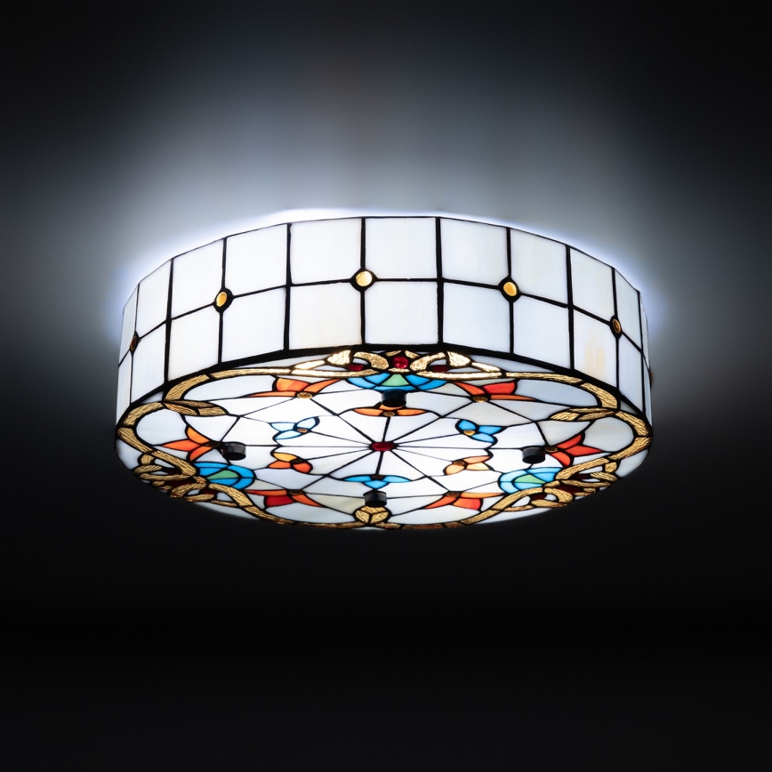 Brilagi - Plafoniera Tiffany in vetro colorato MIRABELLA 3xE27/60W/230V diam. 40 cm