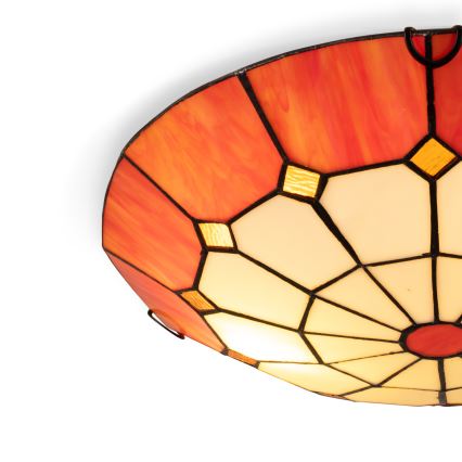 Brilagi - Plafoniera Tiffany in vetro colorato SIENNA 2xE27/60W/230V Ø 40 cm