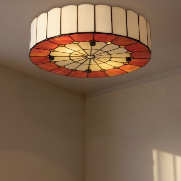 Brilagi - plafoniera Tiffany in vetro colorato SIENNA 3xE27/60W/230V Ø 40 cm