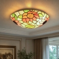 Brilagi - Plafoniera Tiffany in vetro colorato SUNFLOWER 2xE27/60W/230V Ø 40 cm