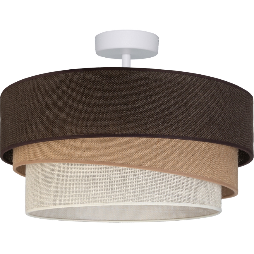 Brilagi - Plafoniera TRIO 1xE27/60W/230V Ø 40 cm marrone/beige/bianco