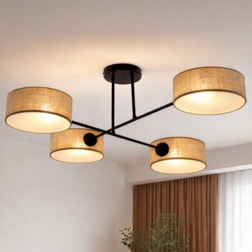 Brilagi - Plafoniera VIRGO 4xE14/40W/230V beige/nera
