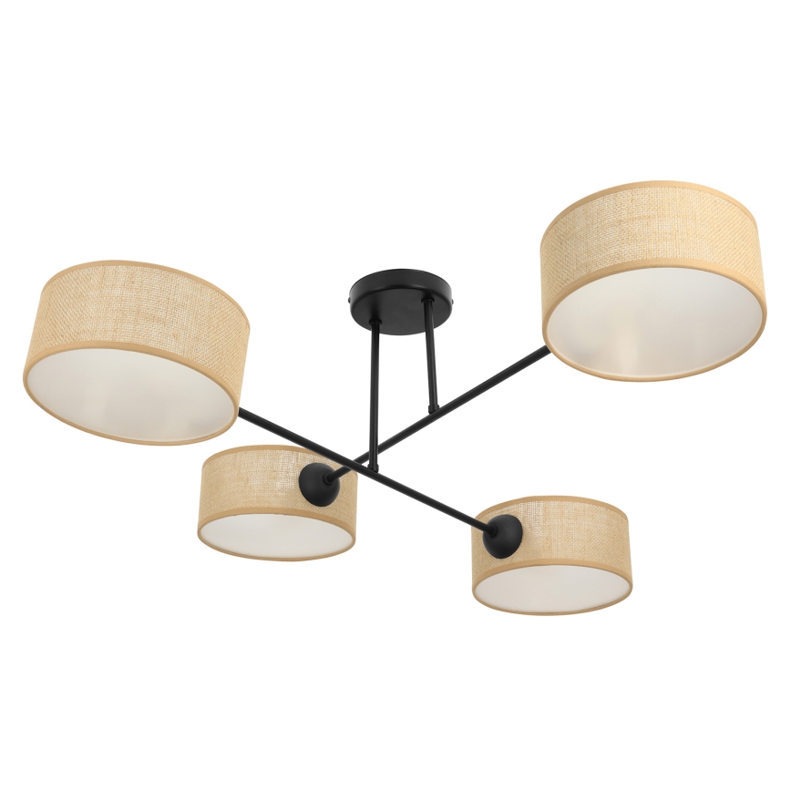 Brilagi - Plafoniera VIRGO 4xE14/40W/230V beige/nera