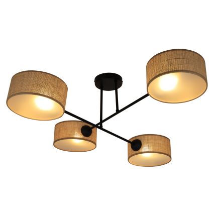 Brilagi - Plafoniera VIRGO 4xE14/40W/230V beige/nera