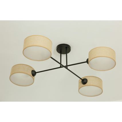 Brilagi - Plafoniera VIRGO 4xE14/40W/230V beige/nera