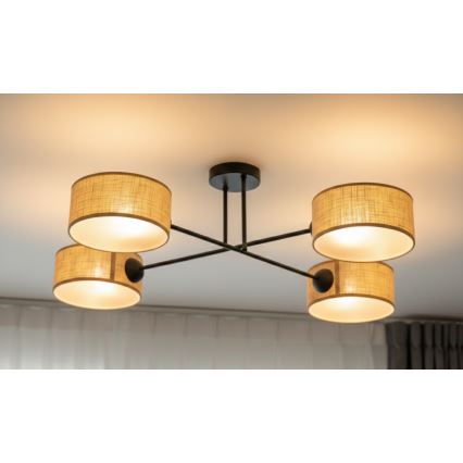 Brilagi - Plafoniera VIRGO 4xE14/40W/230V beige/nera