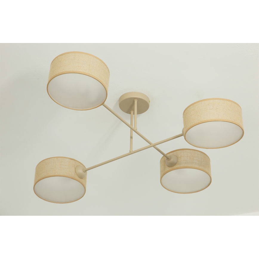 Brilagi - Plafoniera VIRGO 4xE14/40W/230V beige/oro
