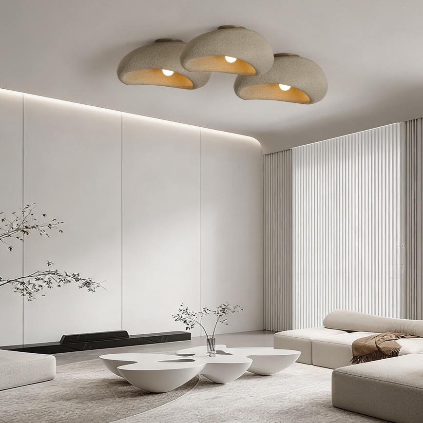 BRILAGI - Plafoniera WABI SABI 1xE27/60W/230V Ø 50 cm beige