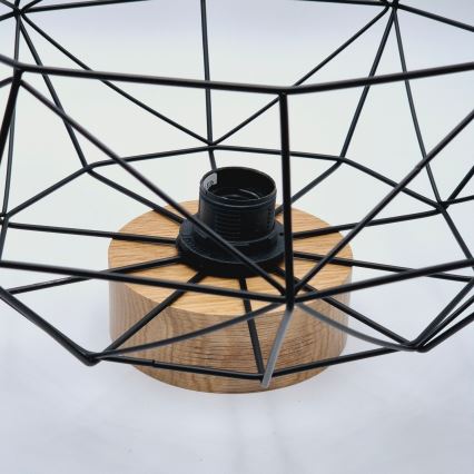 Brilagi - Lampada da soffitto WOODY BASKET 1xE27/60W/230V Ø 40 cm rovere/noce