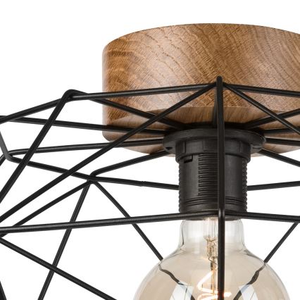 Brilagi - Lampada da soffitto WOODY BASKET 1xE27/60W/230V Ø 40 cm rovere/noce