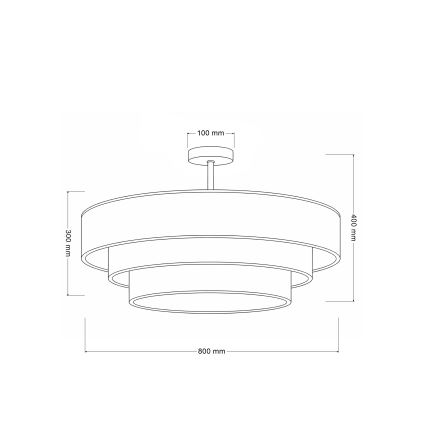 Brilagi - Plafonnier à fixation apparente LUNETA 3xE27/60W/230V Ø 80 cm beige/doré