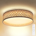 BRILAGI - Plafonnier à intensité variable CAMILA LED/48W/230V 3000-6500K bambou d. 40 cm + télécommande