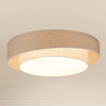 Brilagi - Plafonnier à intensité variable DOVER SHINE LED/24W/230V 3000/4000/6500K gris/crème + télécommande